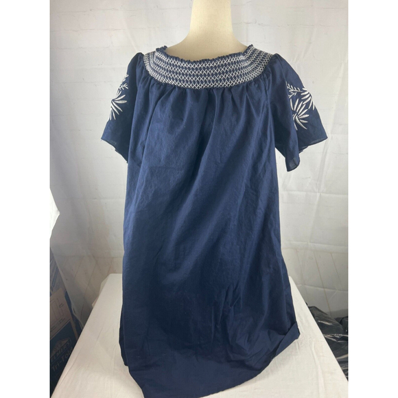 Women’s Isabel Maternity Embroidered Off-The-Shoulder Blouse Size XXL Dark Blue - Picture 1 of 4